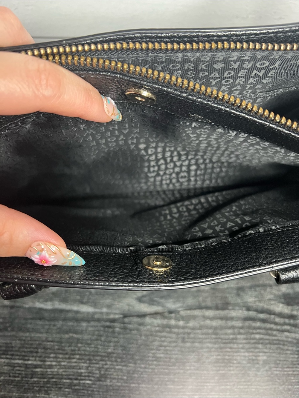 kate spade black pebbled leather crossbody satchel - Picture 5 of 12